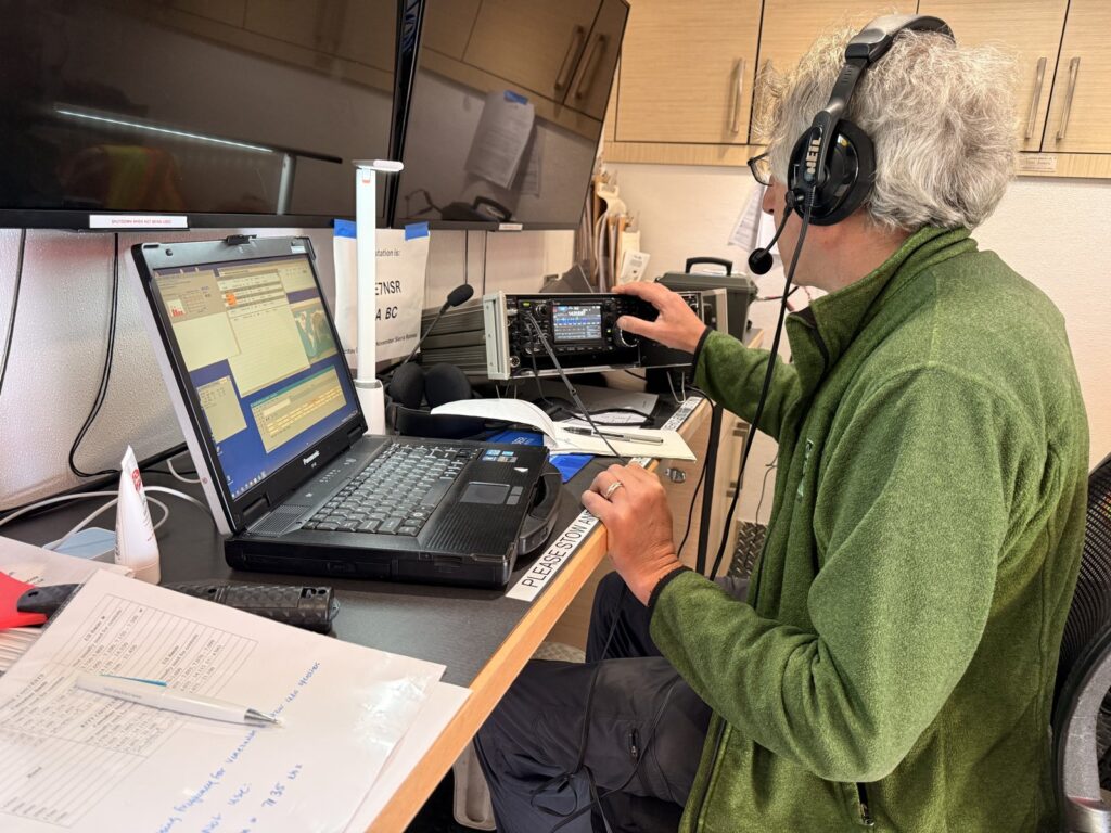 Working phone contacts from the NS1 command vehicle.